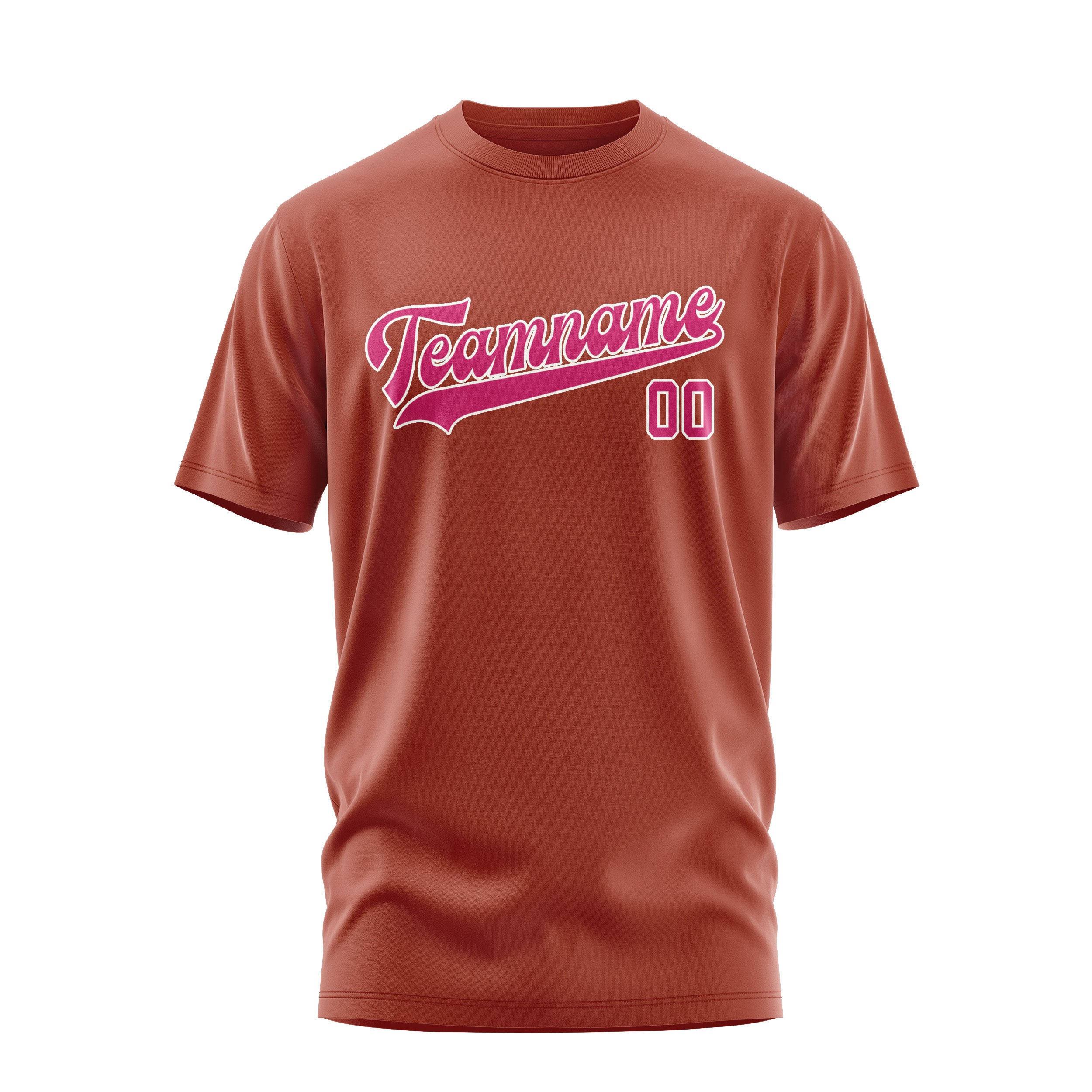 Maßgeschneidertes Korallenrot Rosarot T-Shirt