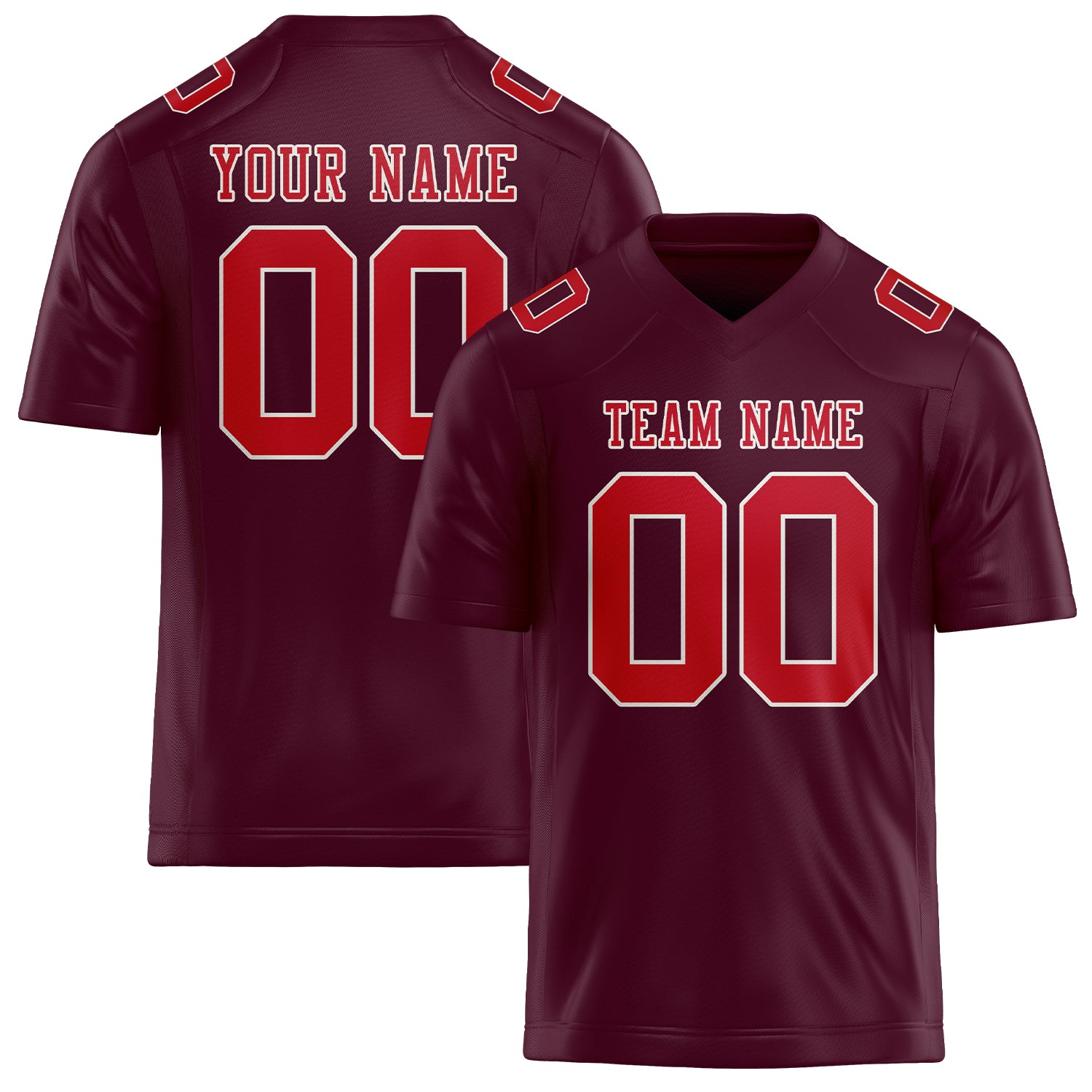 Maßgeschneidertes Professionelles Korallenrot Rot Rugbytrikot
