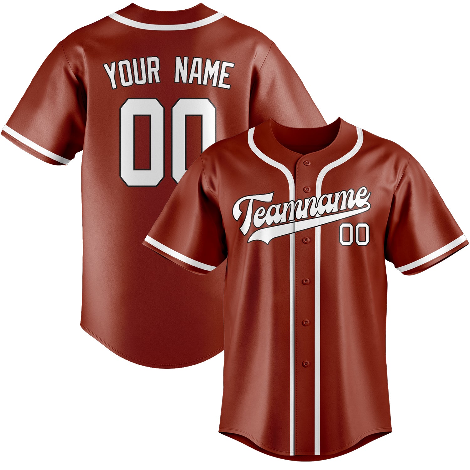 Benutzerdefiniertes Professionelles Korallenrot Weiß Baseballtrikot
