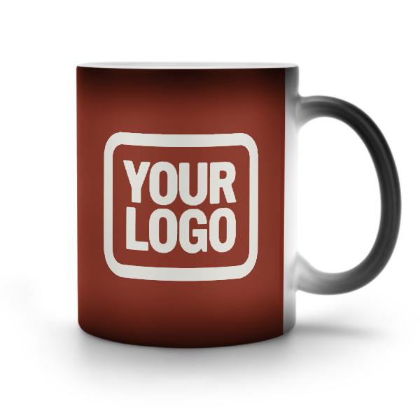 Tazza magica personalizzata rosso corallo bianco
