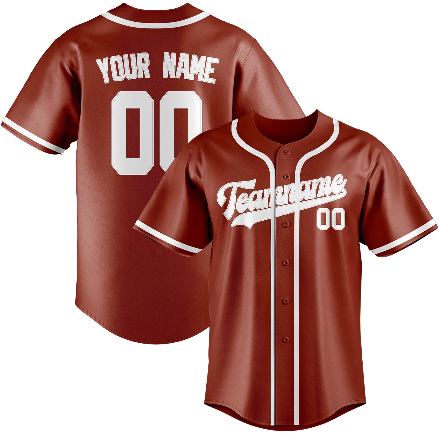Benutzerdefiniertes Professionelles Korallenrot Weiß Baseballtrikot