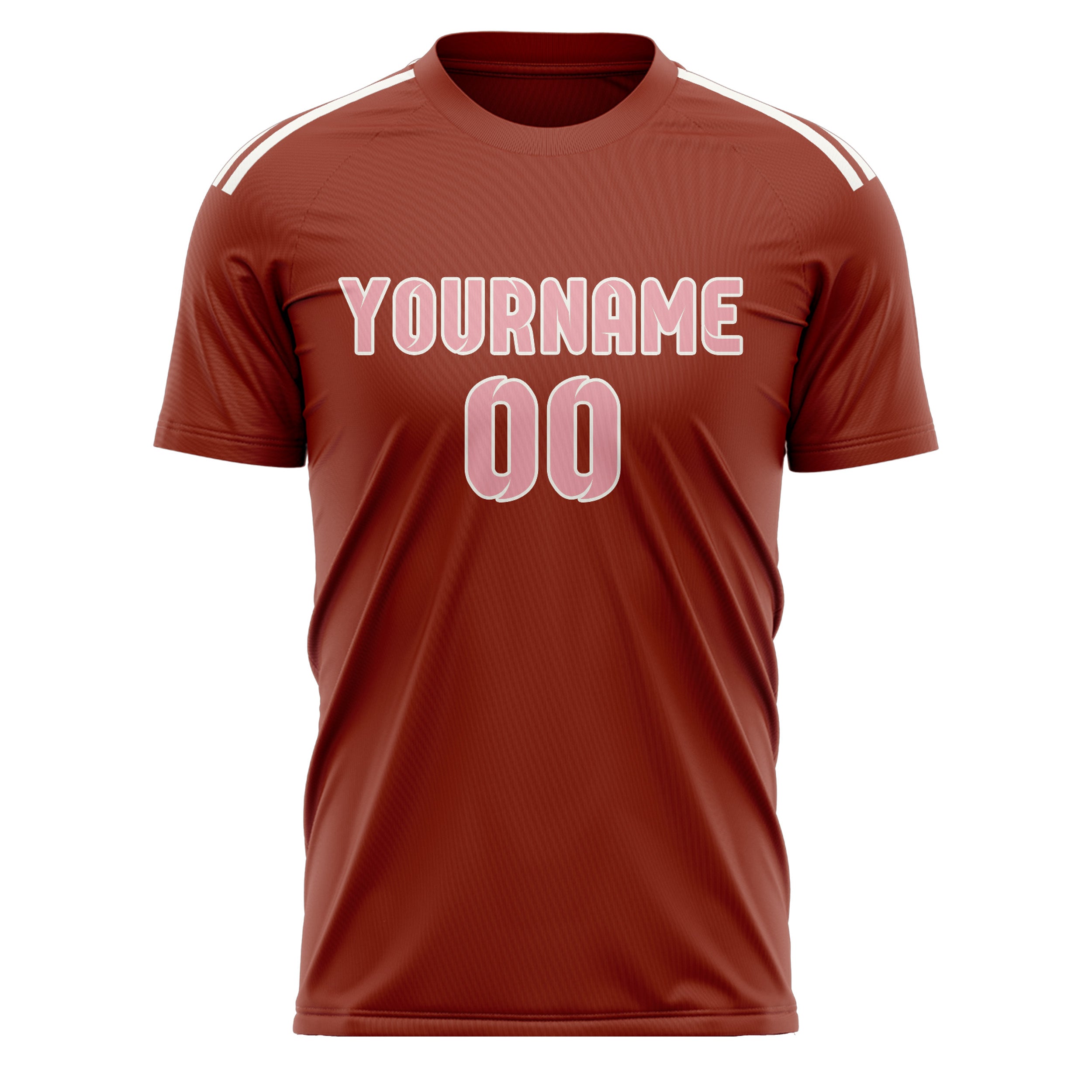 Benutzerdefiniertes Professionelles Korallenrot Rosa Fußballtrikot