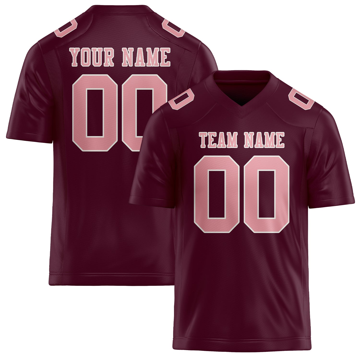 Maßgeschneidertes Professionelles Korallenrot Rosa Rugbytrikot