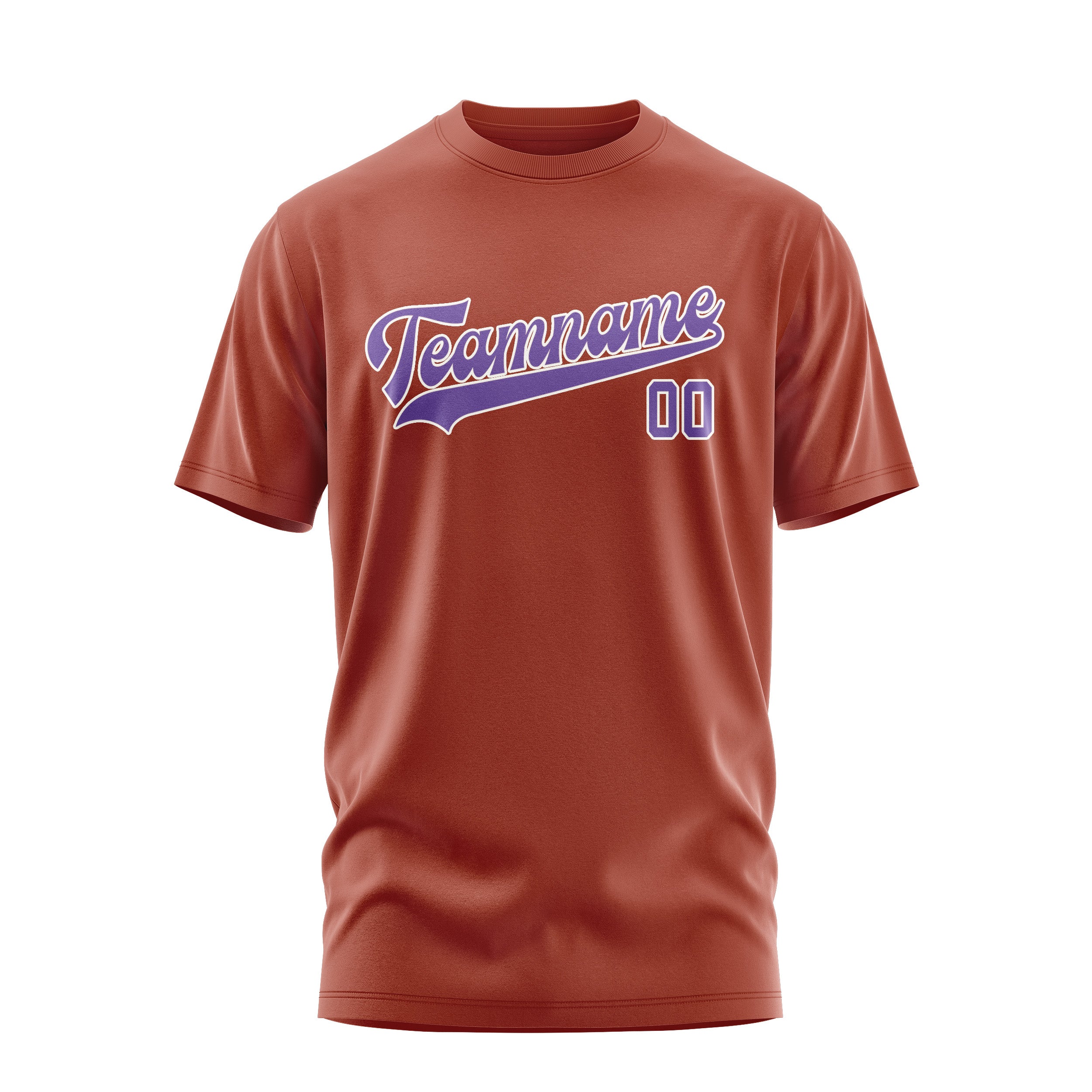 Maßgeschneidertes Korallenrot Lavendel T-Shirt
