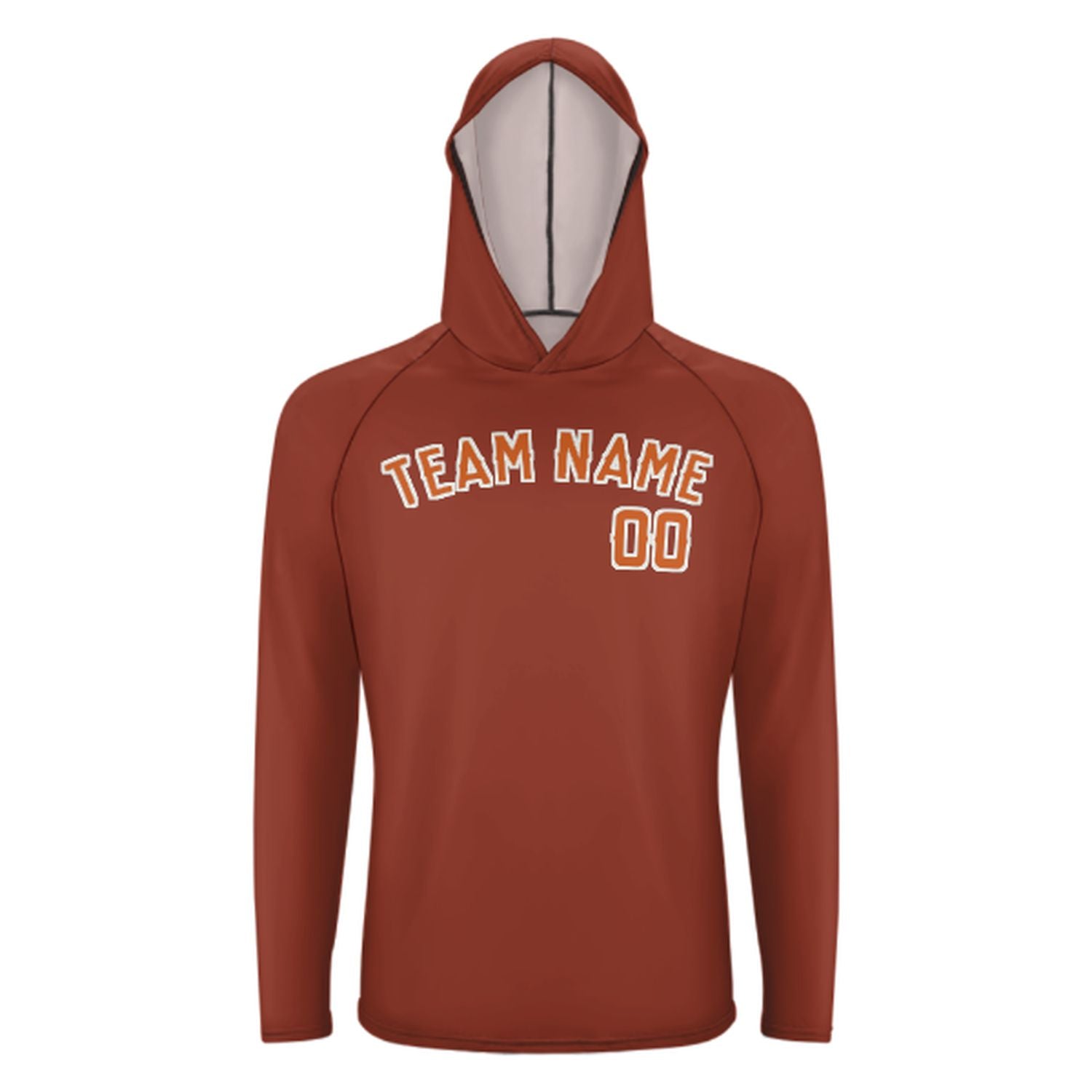 Maßgeschneidertes Korallenrot Orange UV-Hoodie