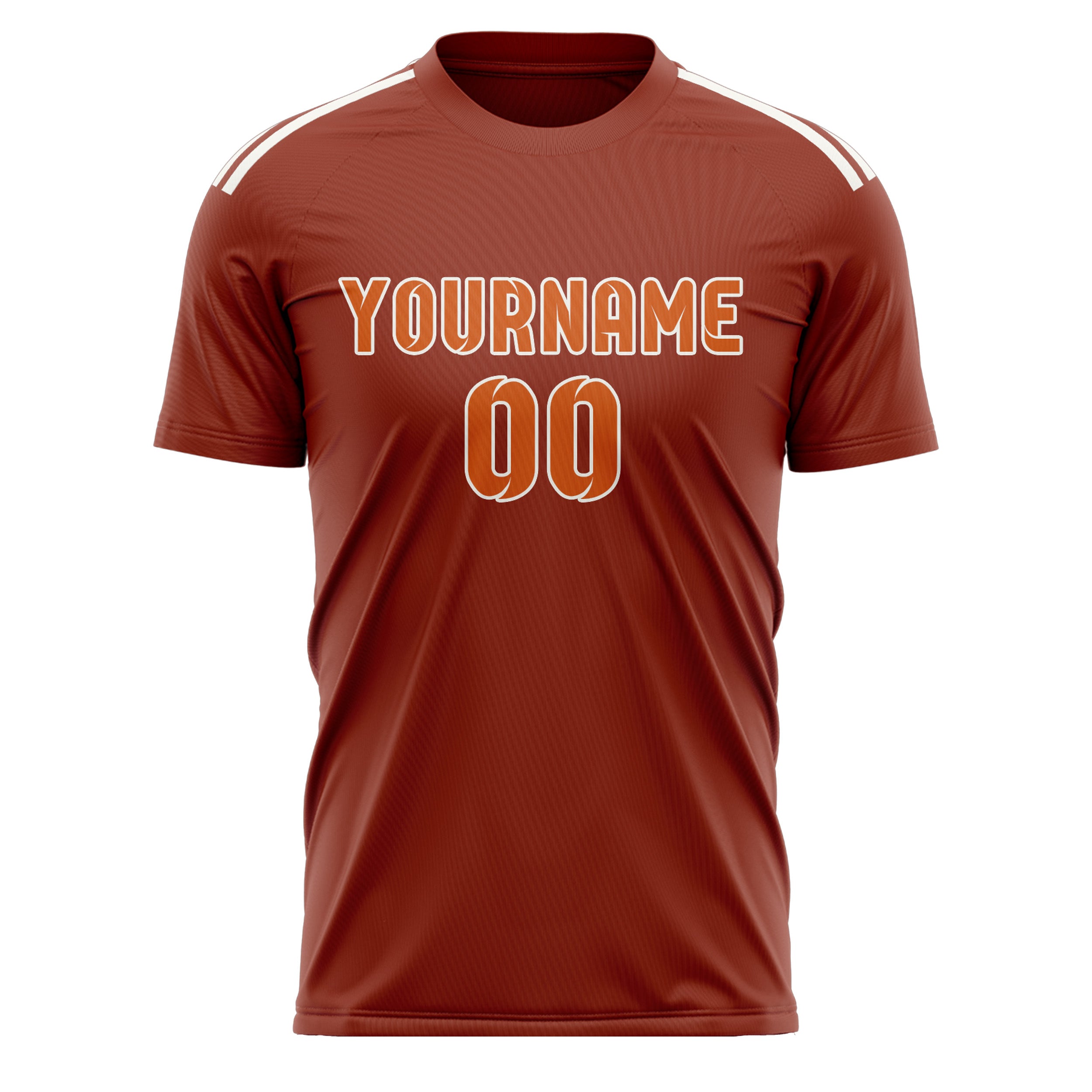 Benutzerdefiniertes Professionelles Korallenrot Orange Fußballtrikot