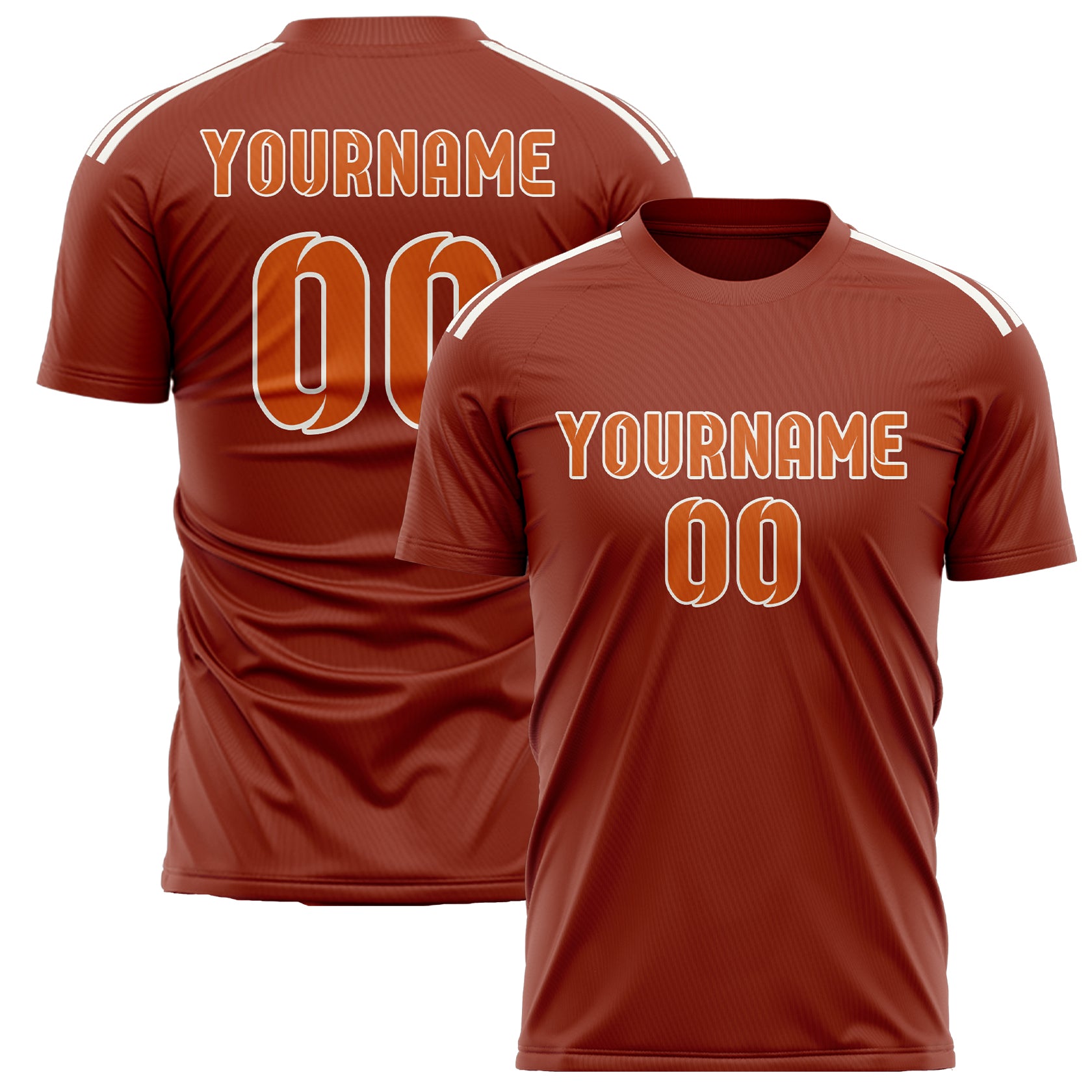 Benutzerdefiniertes Professionelles Korallenrot Orange Fußballtrikot