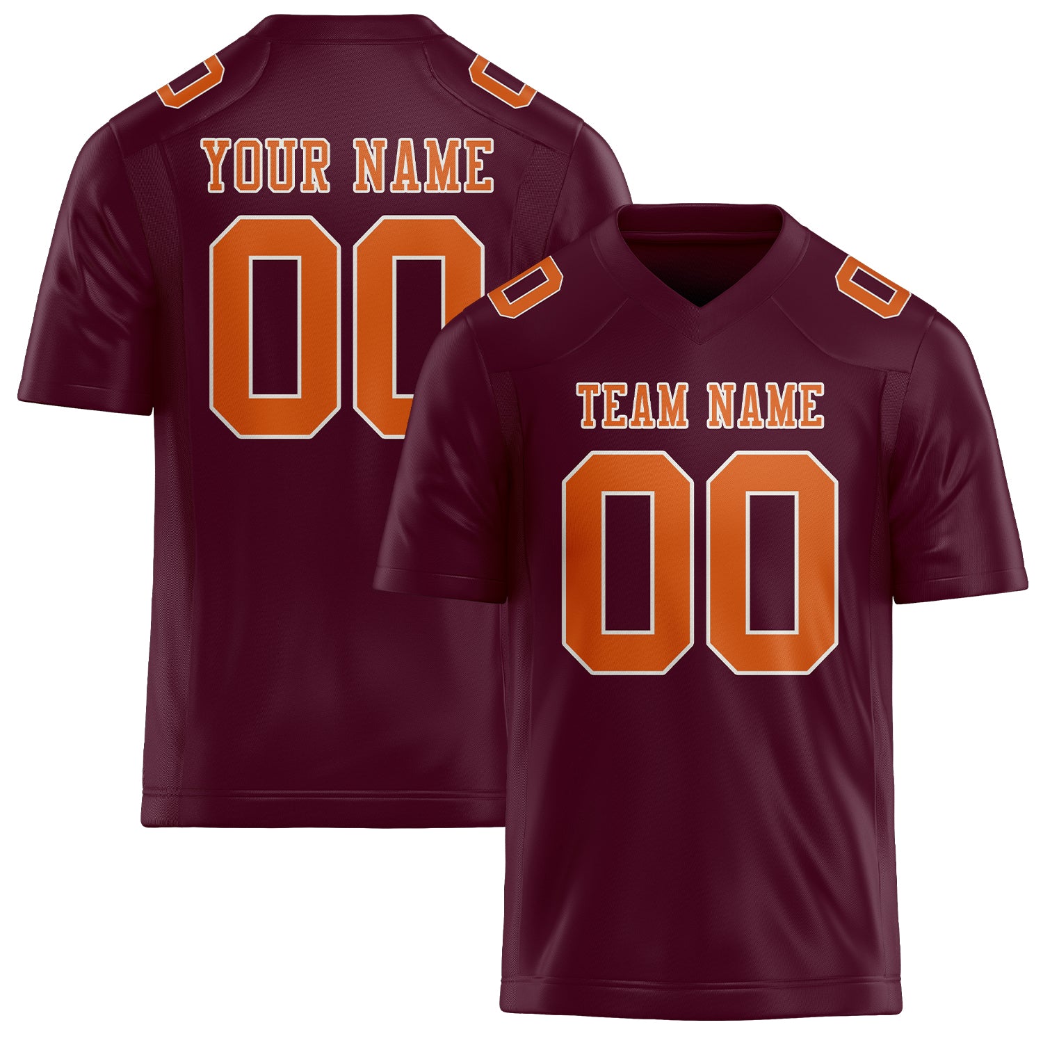 Maßgeschneidertes Professionelles Korallenrot Orange Rugbytrikot