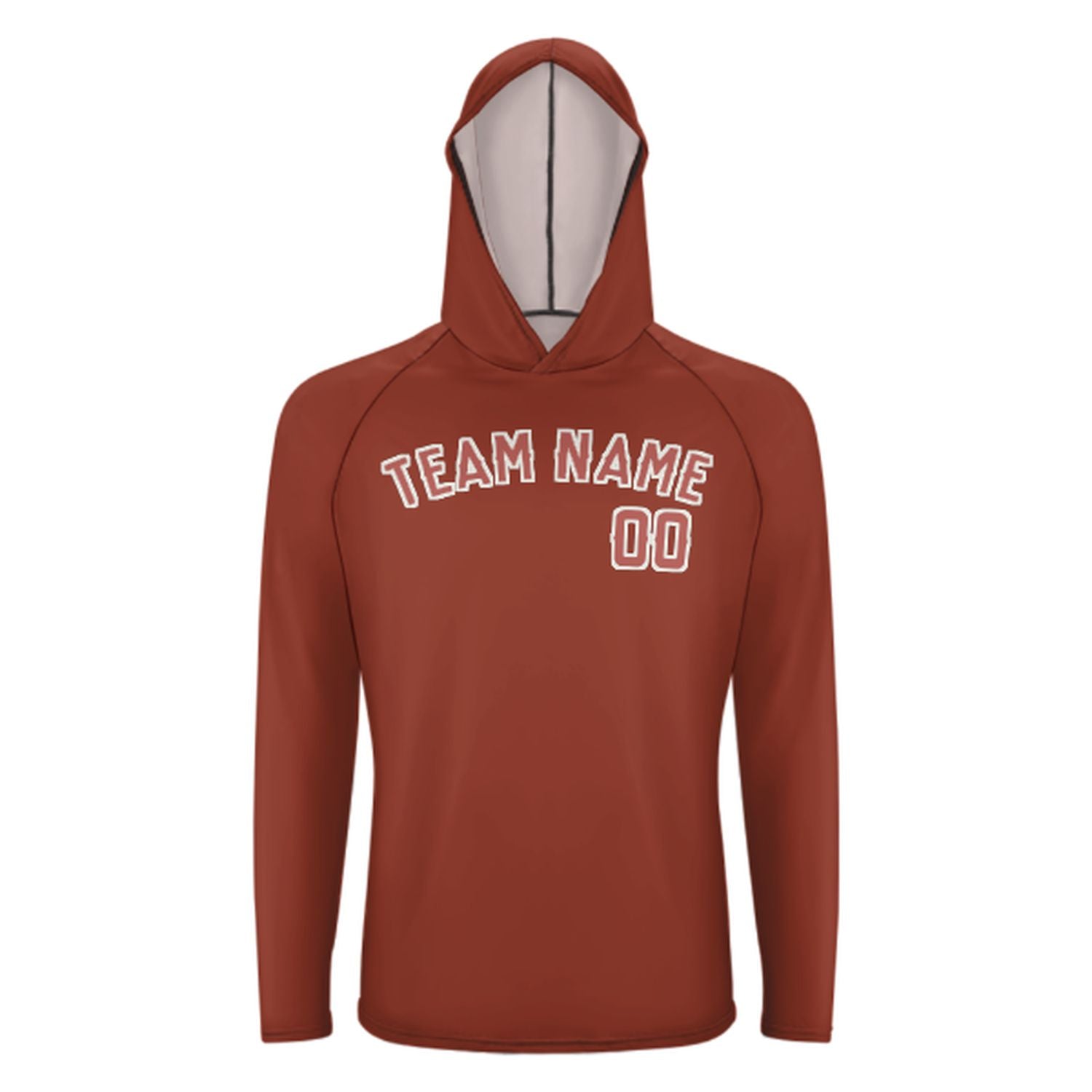Maßgeschneidertes Korallenrot Kupferrose UV-Hoodie