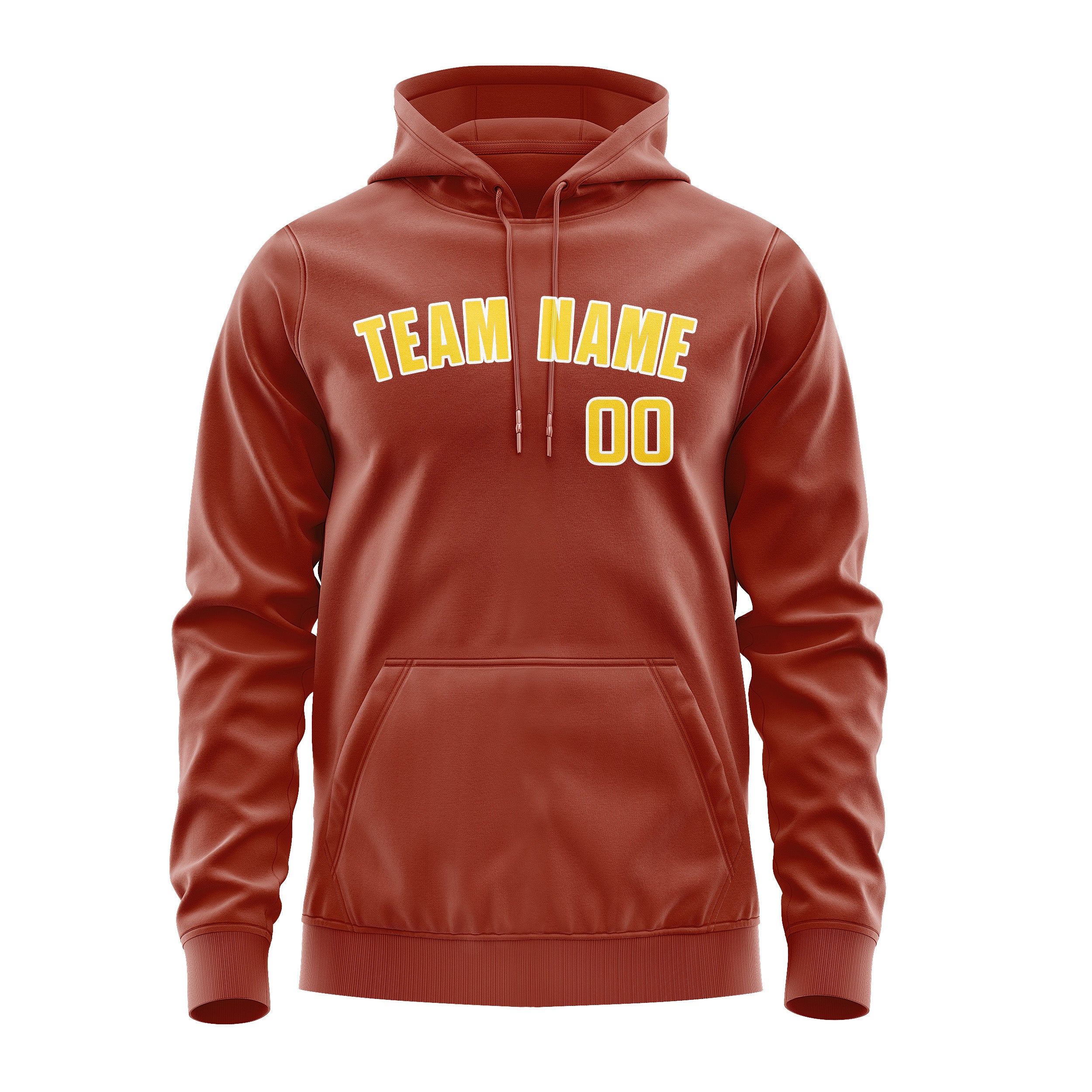 Maßgeschneidertes Korallenrot Gold Hoodie