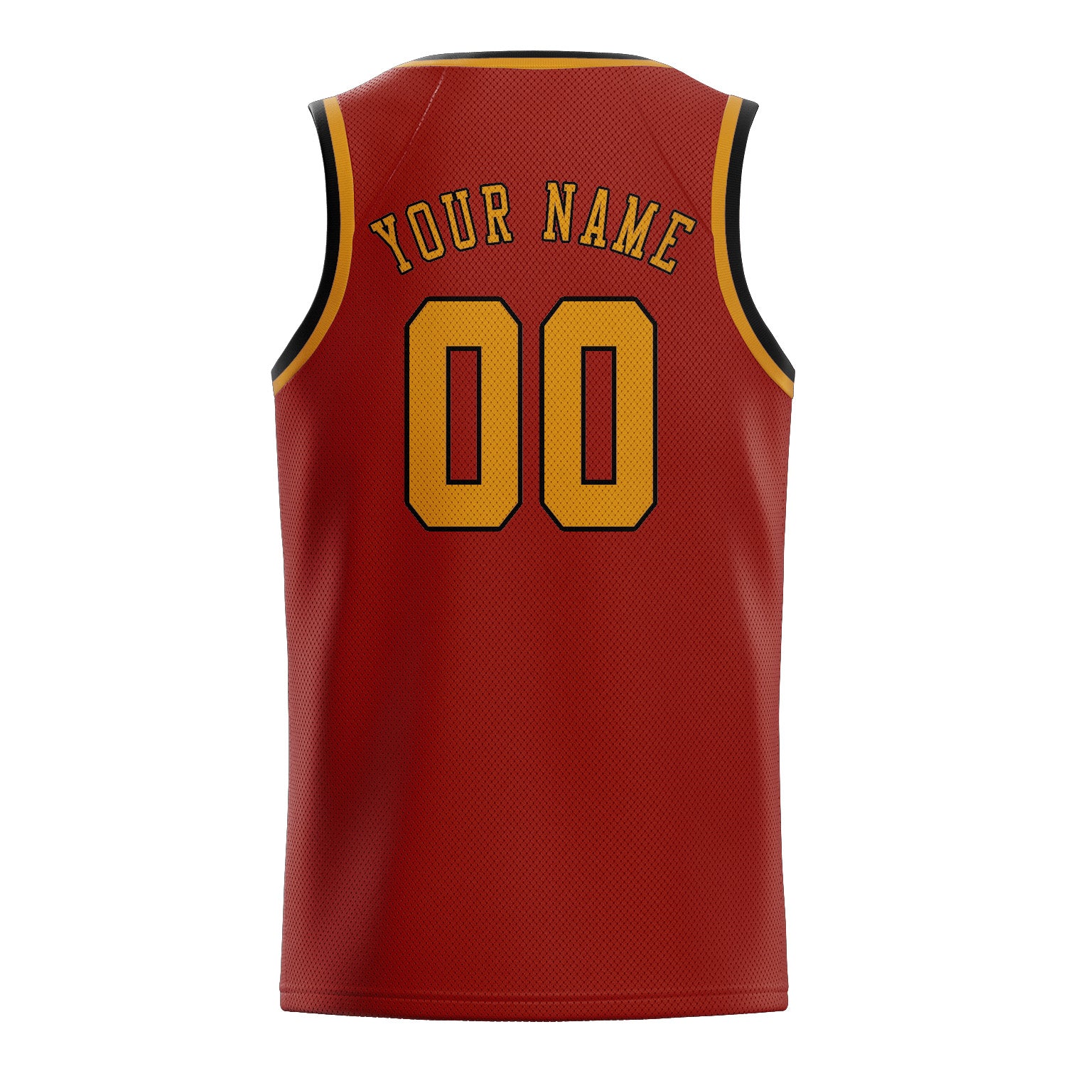 Benutzerdefiniertes Professionelles Korallenrot Gelb Basketballtrikot