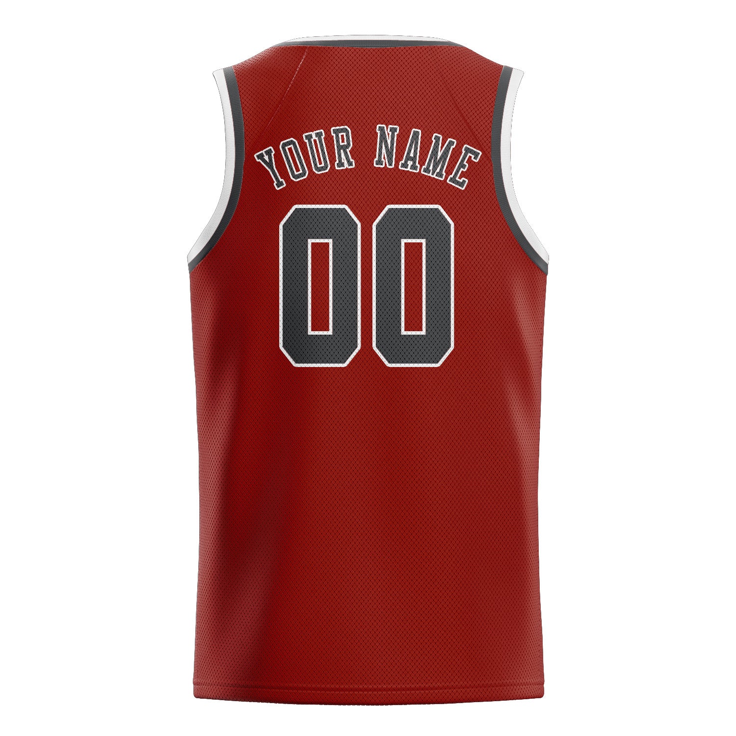 Benutzerdefiniertes Professionelles Korallenrot Dunkelgrau Basketballtrikot