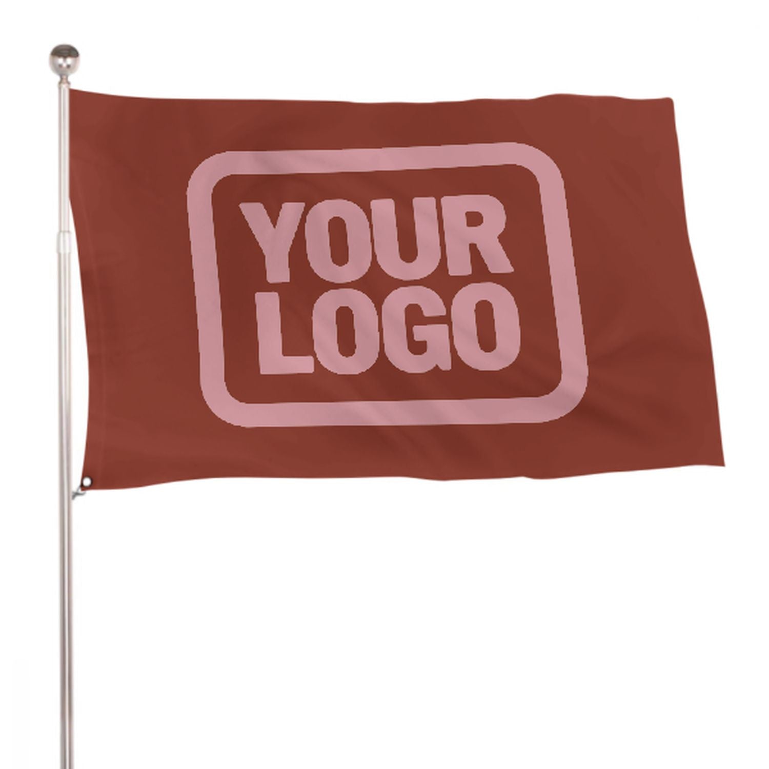 Maßgeschneidertes Korallenrot Rosa Flagge