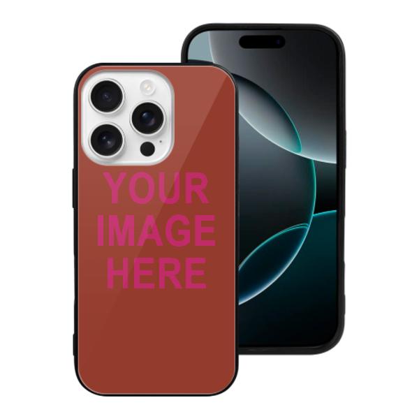 Custodia per telefono personalizzata color corallo rosso e rosa