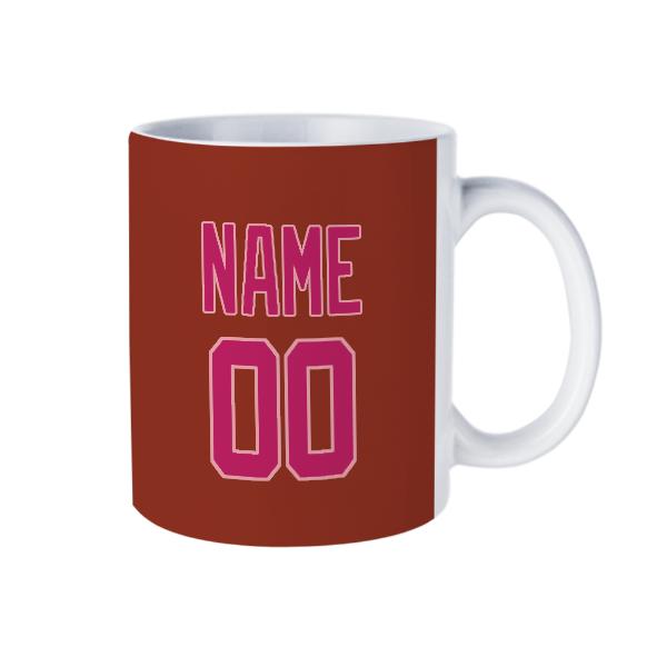 Tazza personalizzata con rosa rossa corallo