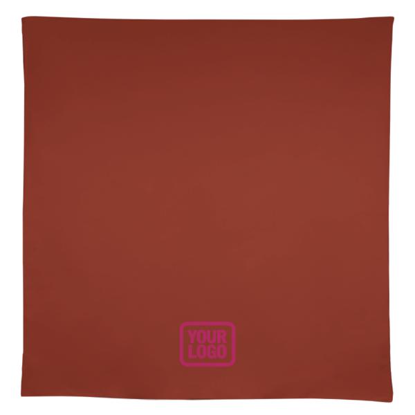 Tovaglia quadrata rosa corallo personalizzata