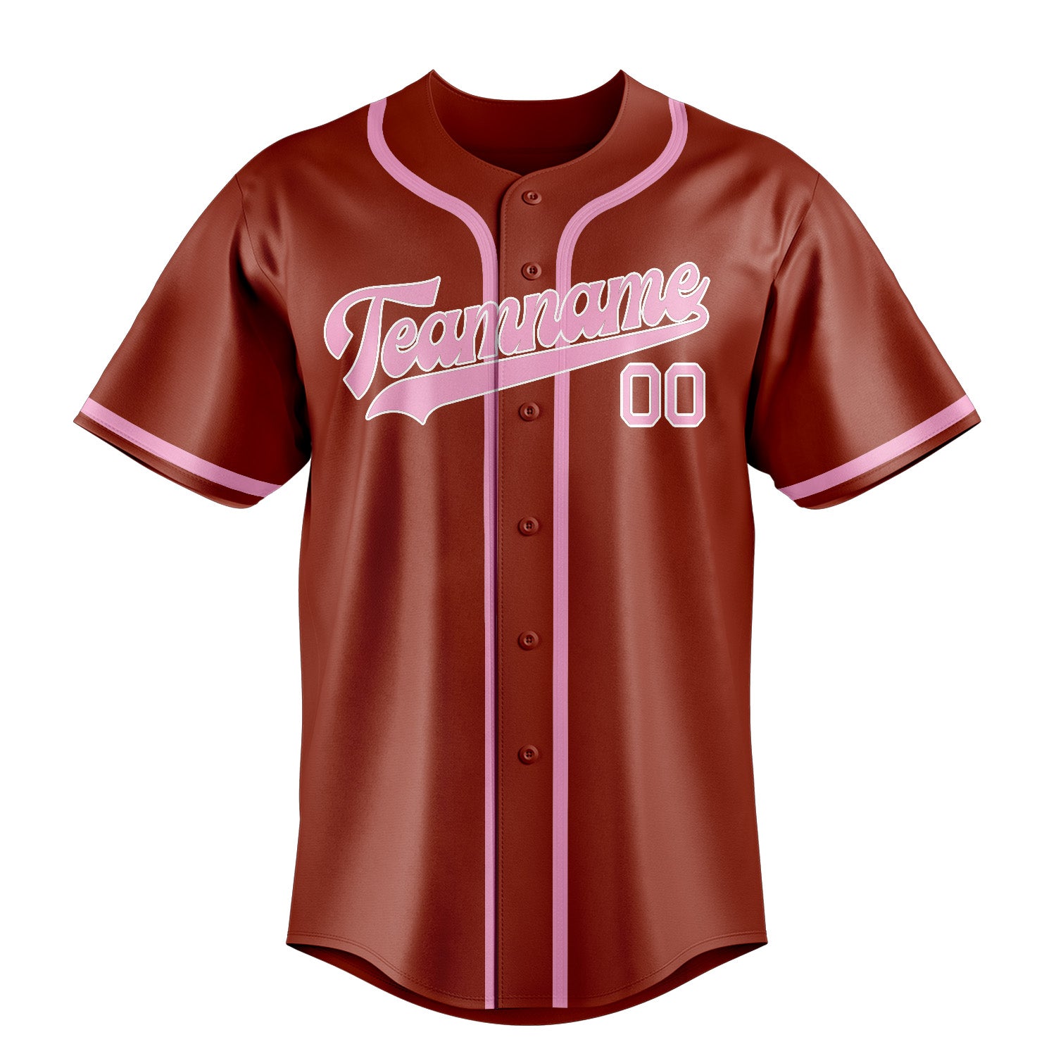 Benutzerdefiniertes Professionelles Korallenrot Rosa Baseballtrikot