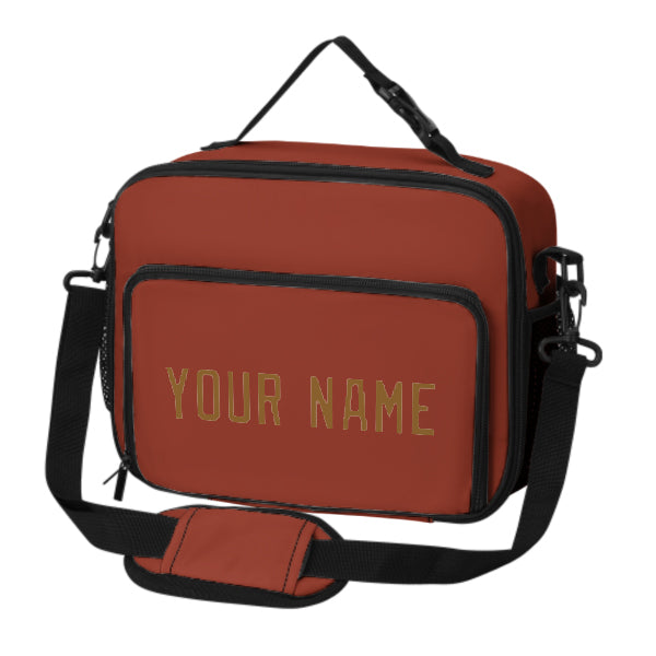 Maßgeschneidertes Korallenrot Khaki Lunch-Tasche