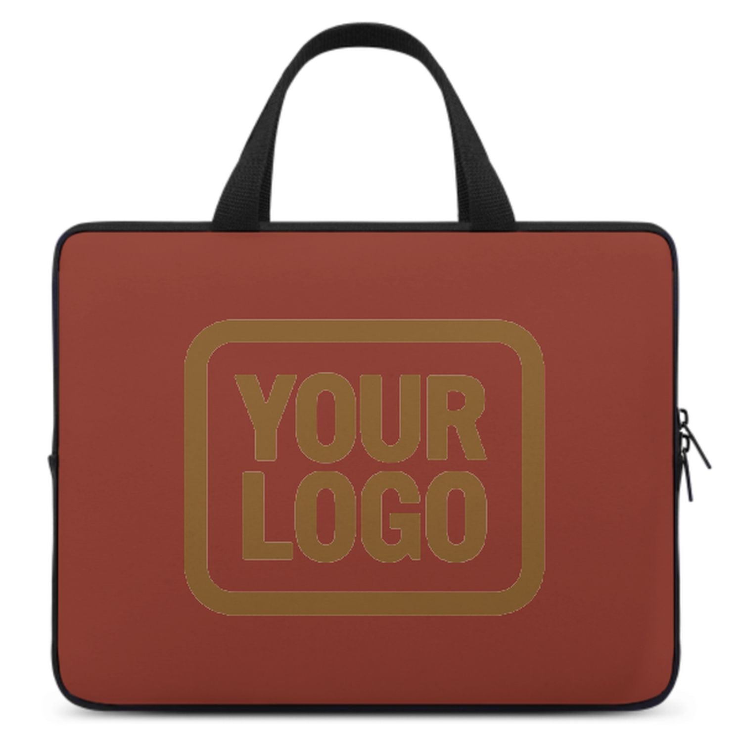 Borsa per laptop personalizzata color corallo rosso cachi