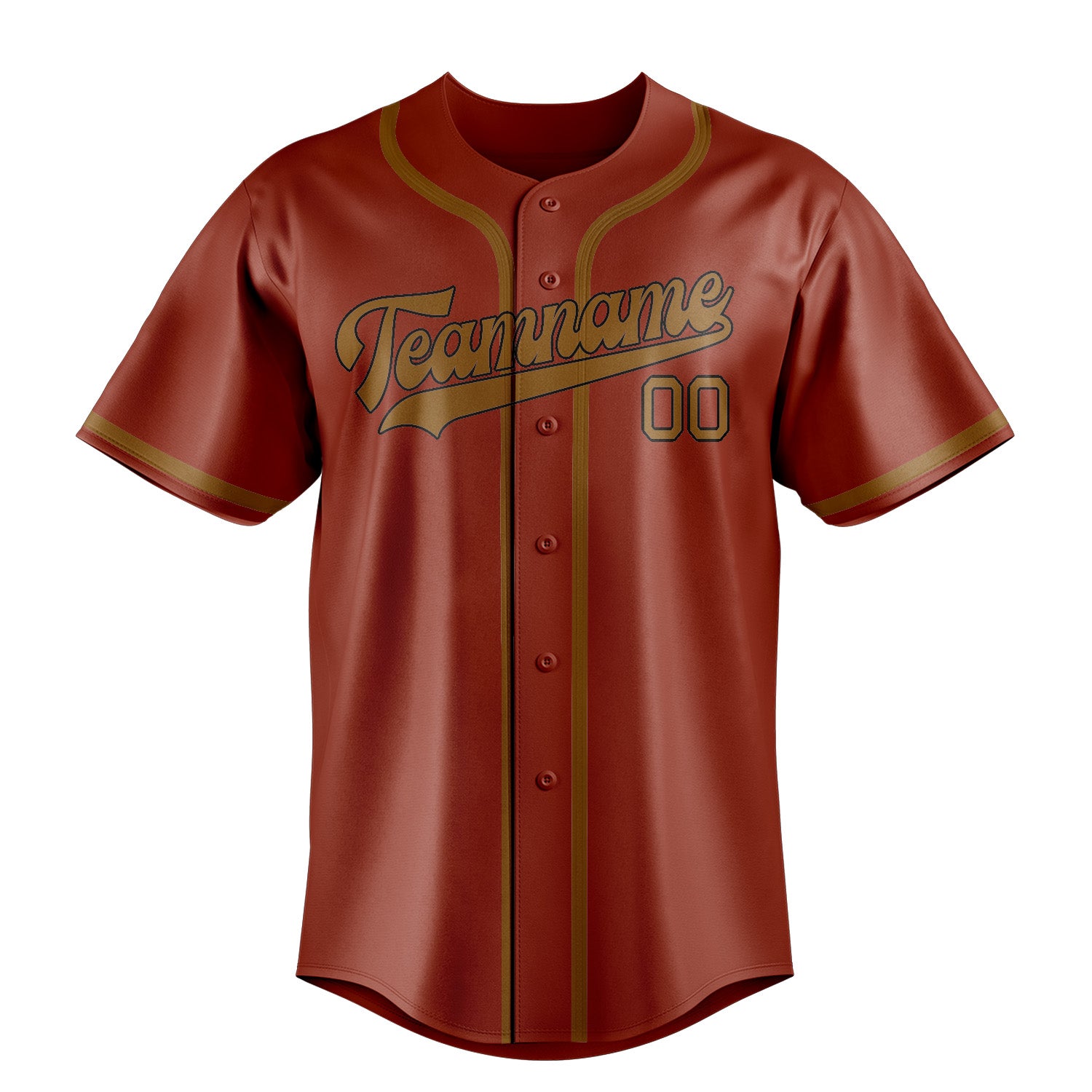 Benutzerdefiniertes Professionelles Korallenrot Khaki Baseballtrikot