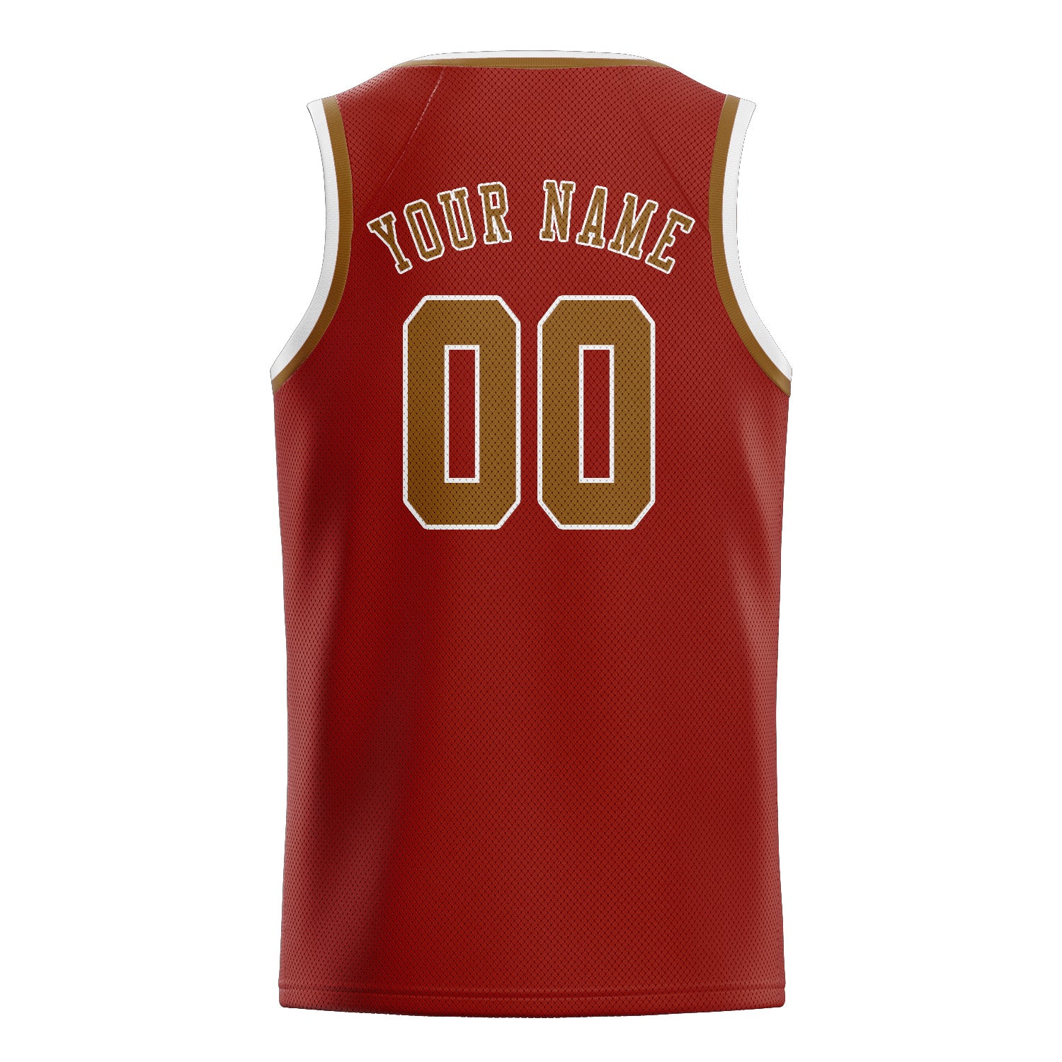 Benutzerdefiniertes Professionelles Korallenrot Khaki Basketballtrikot