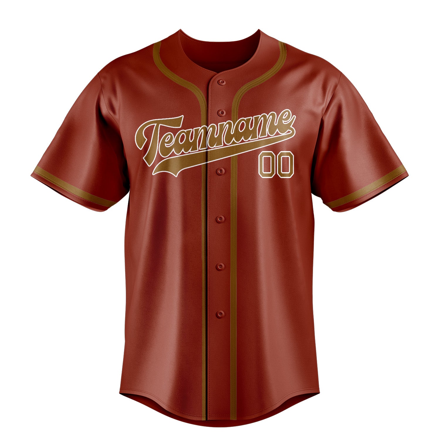 Benutzerdefiniertes Professionelles Korallenrot Khaki Baseballtrikot