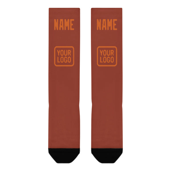 Maßgeschneidertes Korallenrot Orange Kniestrümpfe