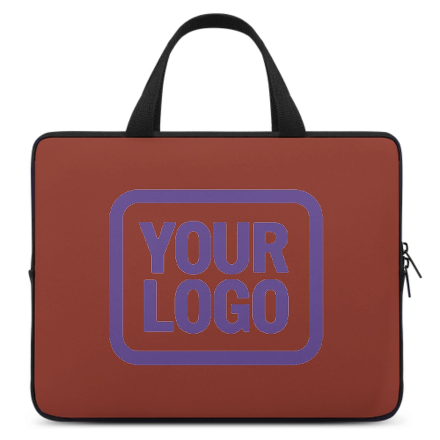 Borsa per laptop personalizzata color corallo rosso chiaro viola