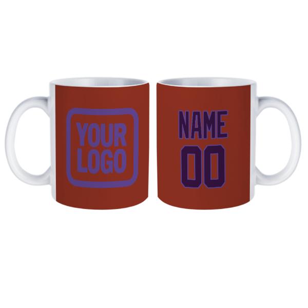 Tazza personalizzata rosso corallo viola