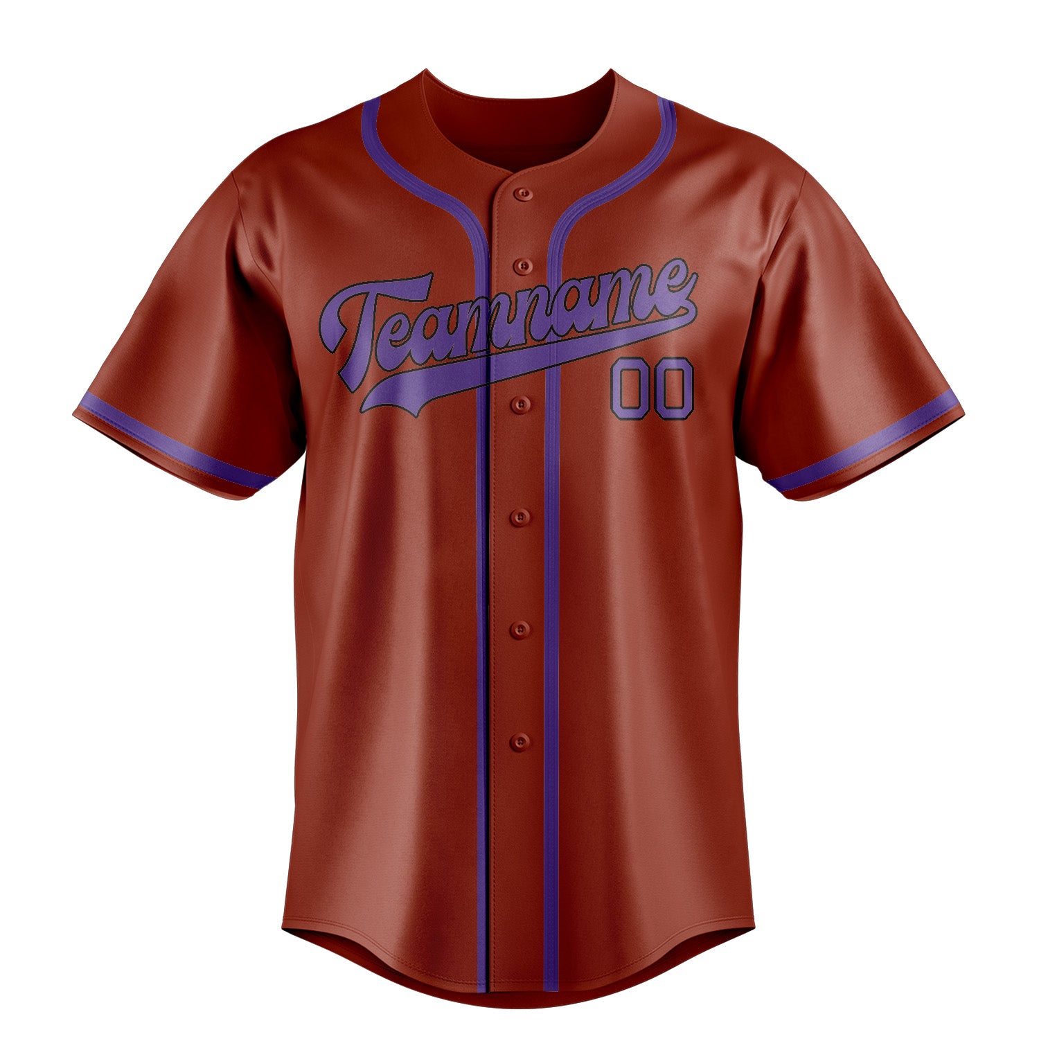 Benutzerdefiniertes Professionelles Korallenrot Lavendel Baseballtrikot