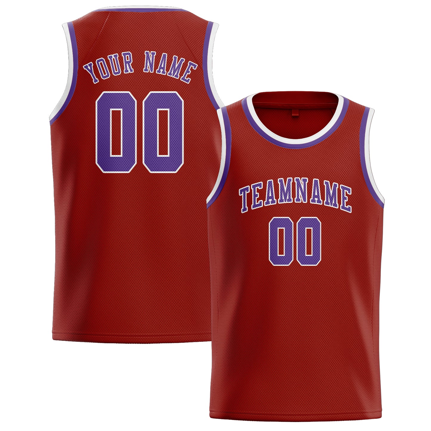 Benutzerdefiniertes Professionelles Korallenrot Lavendel Basketballtrikot