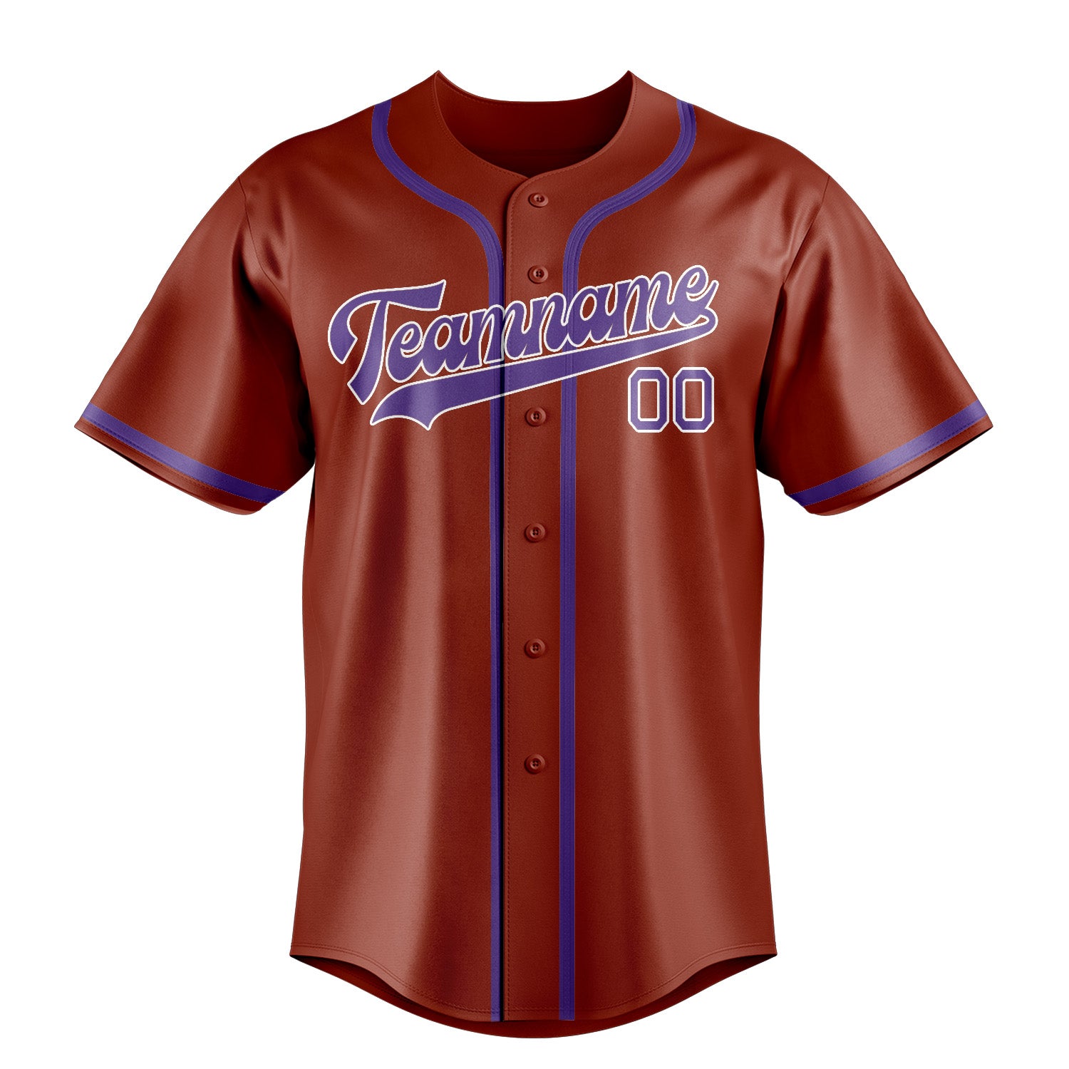 Benutzerdefiniertes Professionelles Korallenrot Lavendel Baseballtrikot