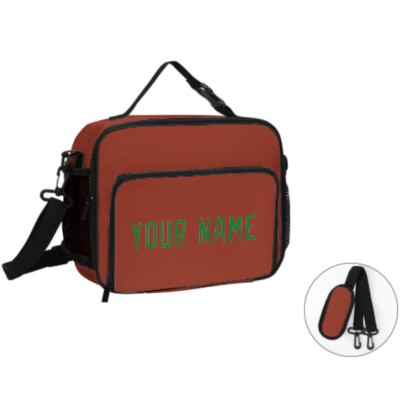 Maßgeschneidertes Korallenrot Emerald Green Lunch-Tasche