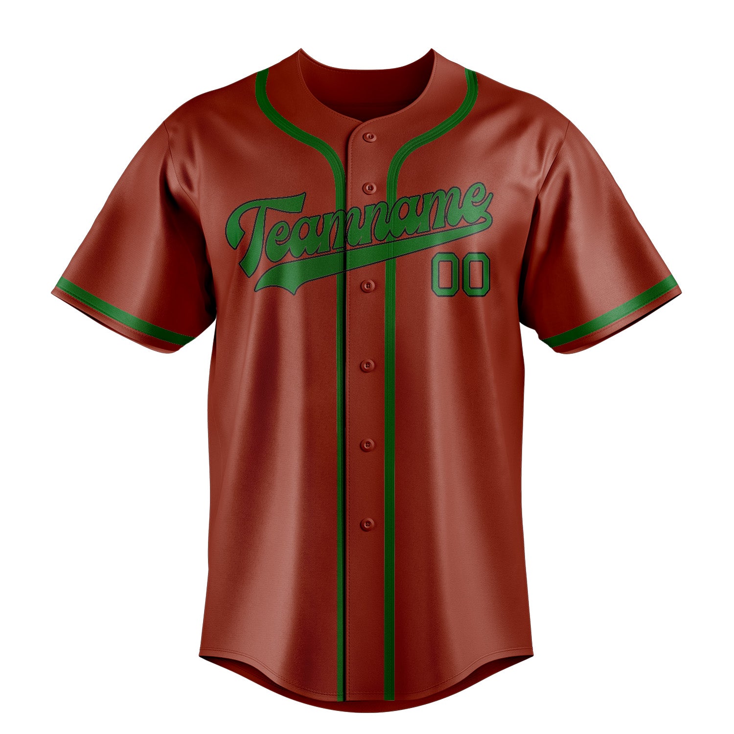 Benutzerdefiniertes Professionelles Korallenrot Smaragdgrün Baseballtrikot