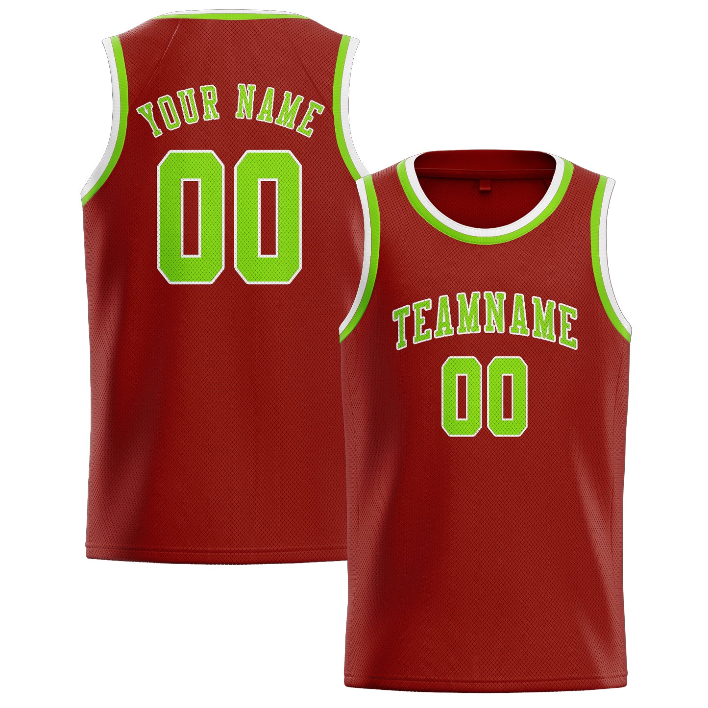 Benutzerdefiniertes Professionelles Korallenrot Smaragdgrün Basketballtrikot
