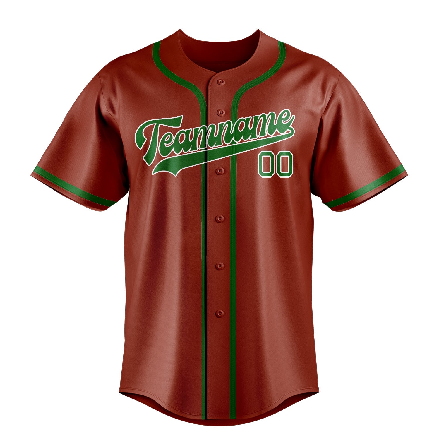 Benutzerdefiniertes Professionelles Korallenrot Smaragdgrün Baseballtrikot