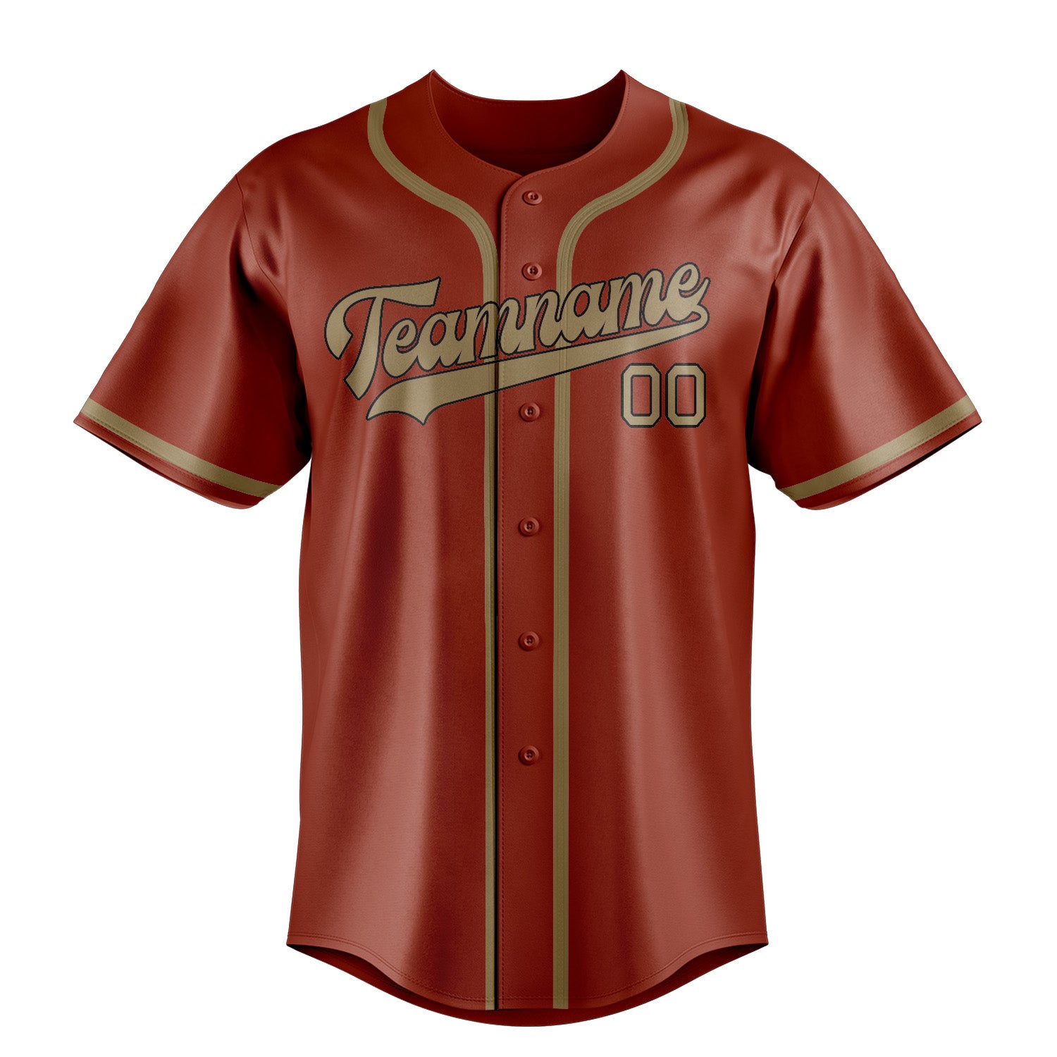 Benutzerdefiniertes Professionelles Korallenrot Hellkhaki Baseballtrikot