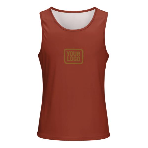 Maßgeschneidertes Korallenrot Khaki Herren Tanktop