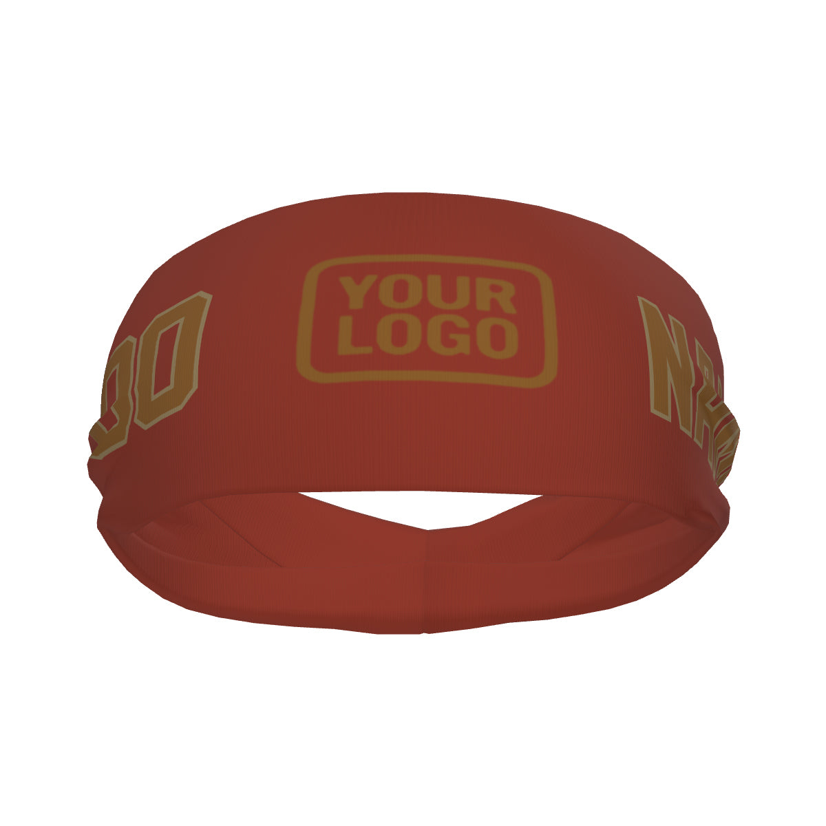 Maßgeschneidertes Korallenrot Khaki Sport Stirnband