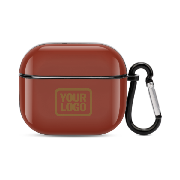 Maßgeschneidertes Korallenrot Khaki AirPods-Hülle (3. Generation)