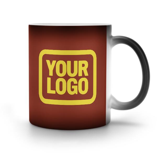 Tazza magica personalizzata color corallo rosso pallido giallo