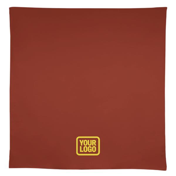 Tovaglia quadrata personalizzata color corallo rosso pallido giallo