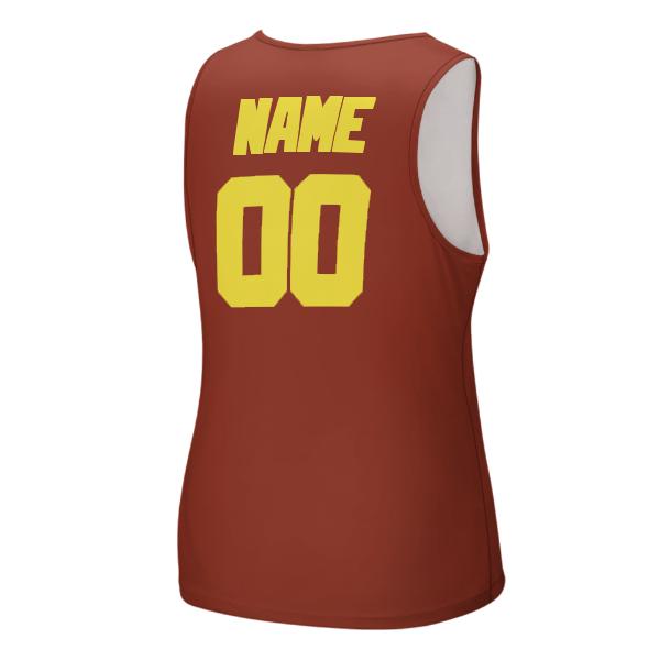 Maßgeschneidertes Korallenrot Blassgelb Herren Tanktop