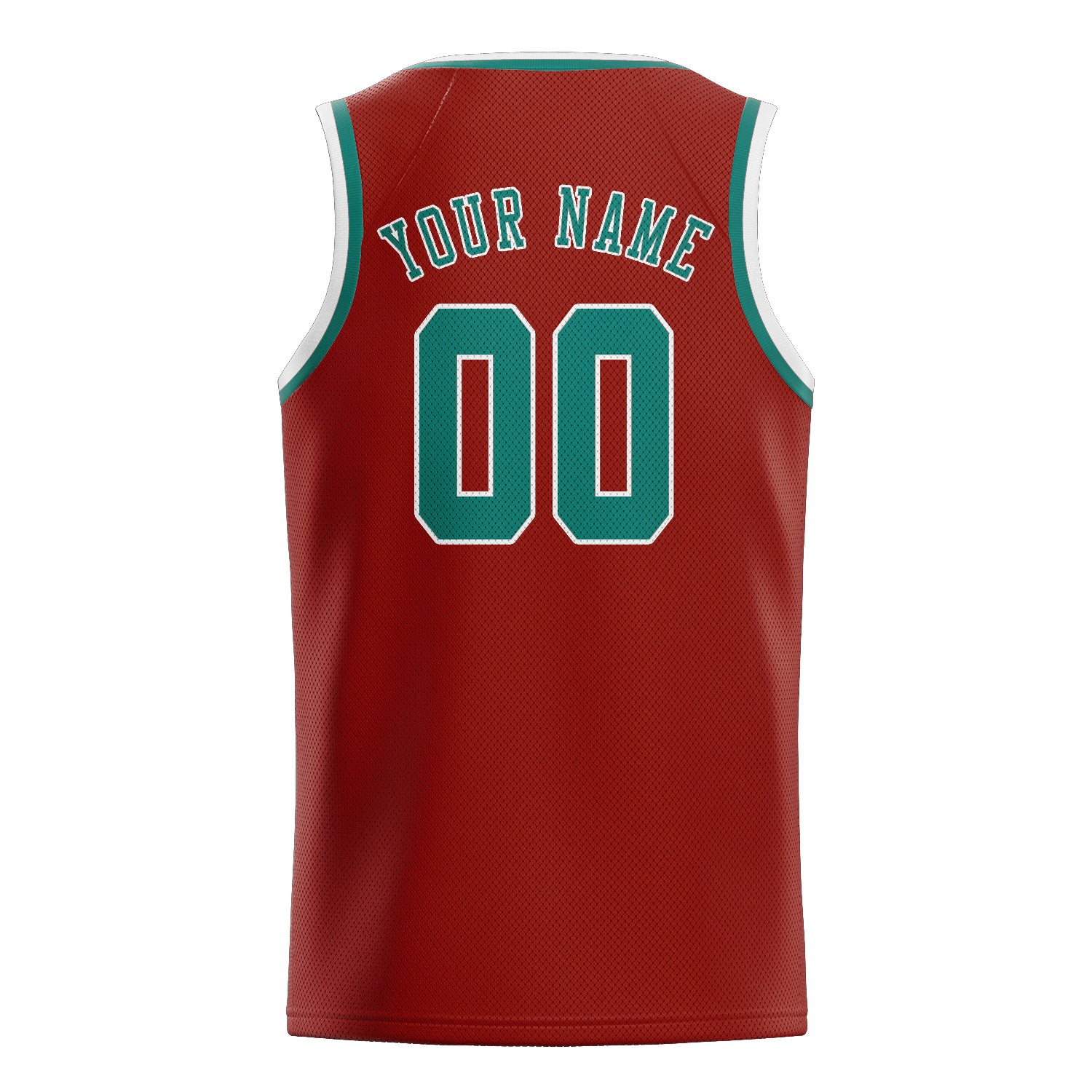 Benutzerdefiniertes Professionelles Korallenrot Blaugrün Basketballtrikot