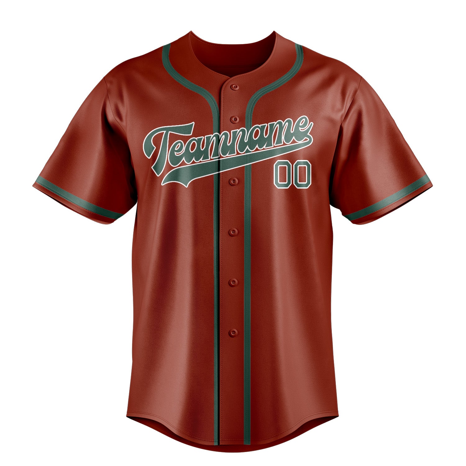 Benutzerdefiniertes Professionelles Korallenrot Blaugrün Baseballtrikot
