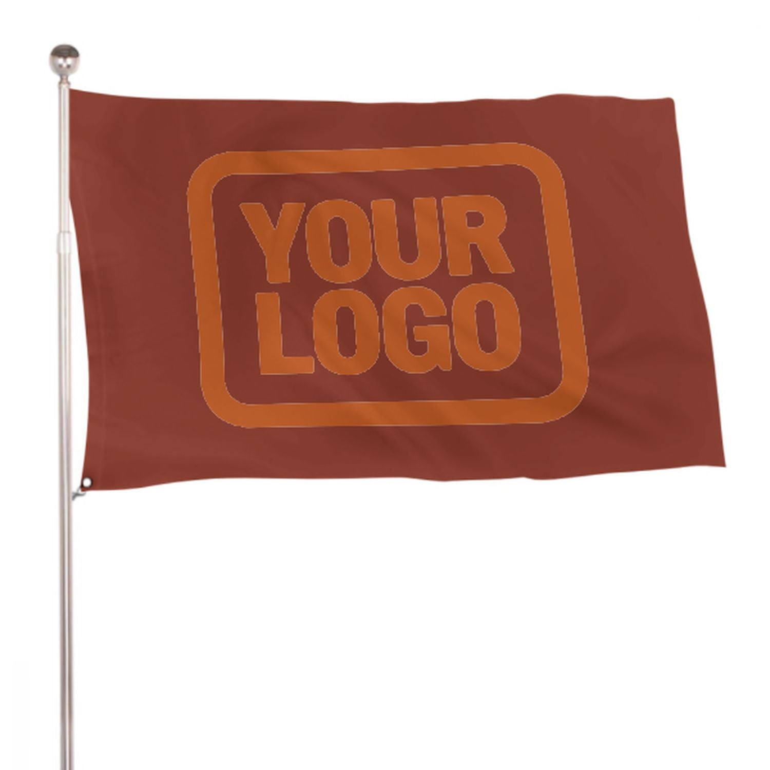 Maßgeschneidertes Korallenrot Orange Flagge