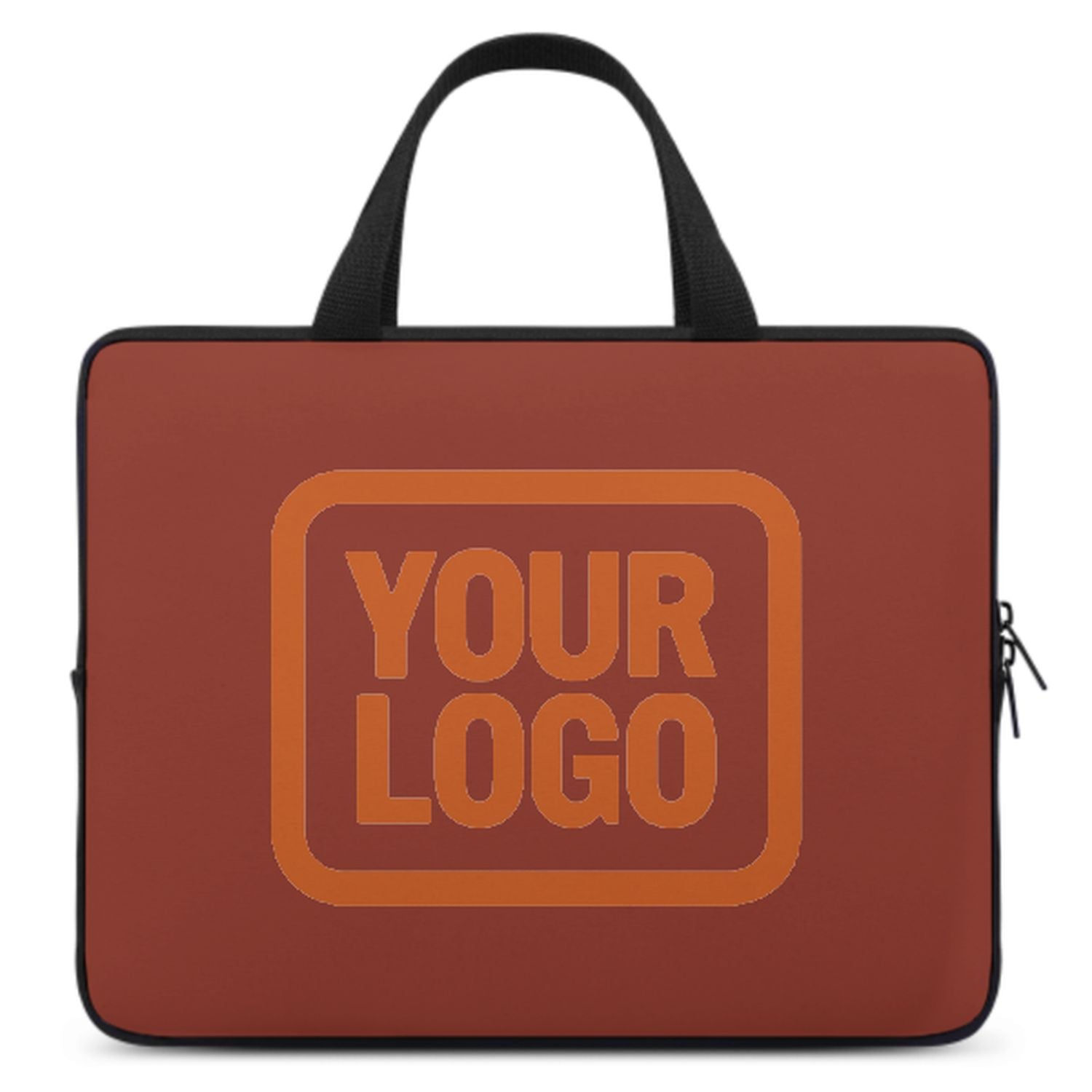 Borsa per laptop personalizzata color corallo rosso e arancione
