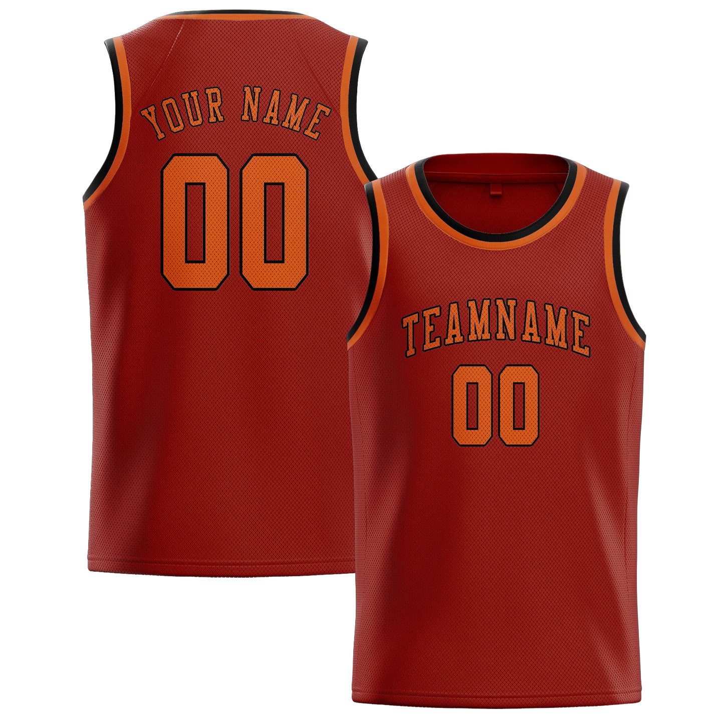Benutzerdefiniertes Professionelles Korallenrot Orange Basketballtrikot