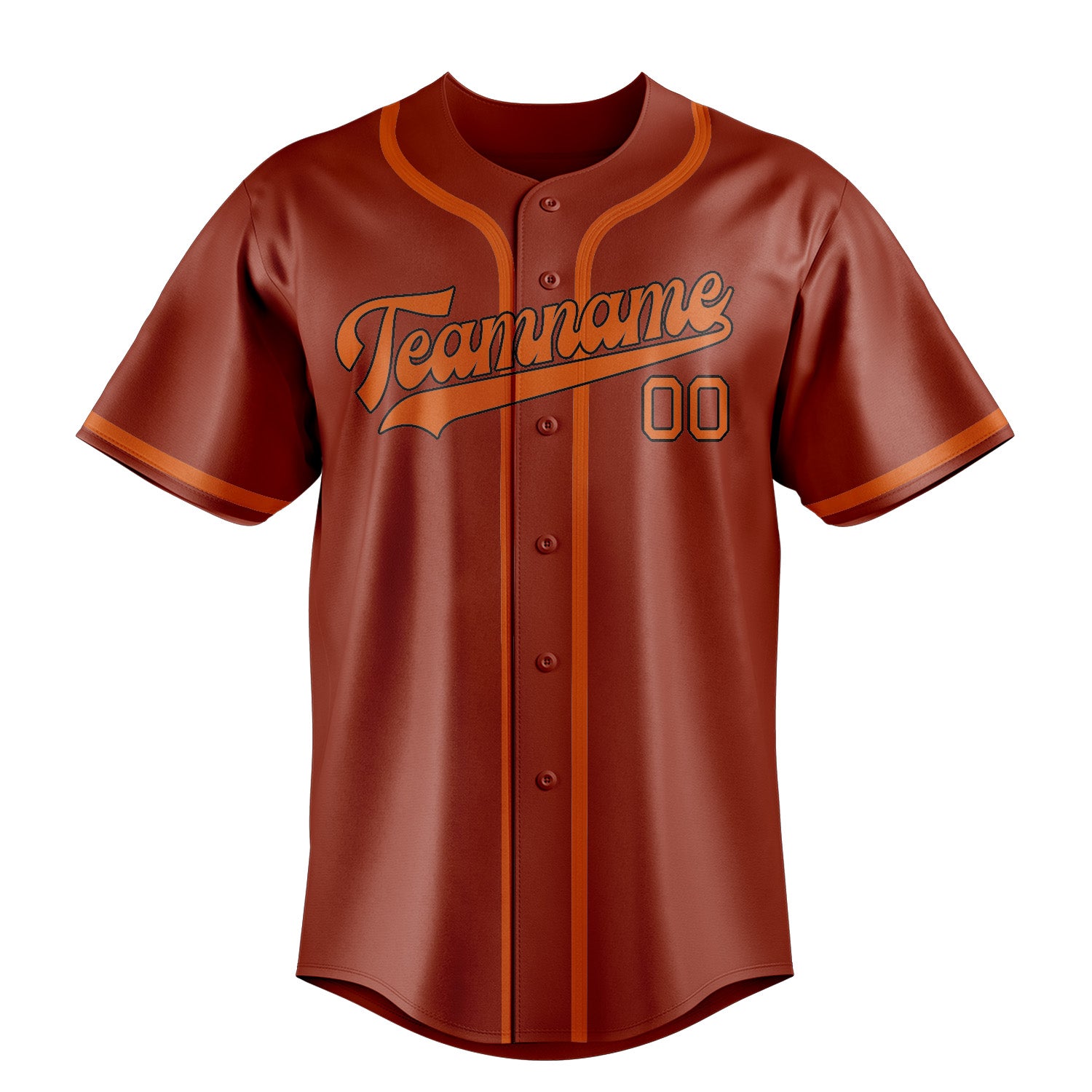 Benutzerdefiniertes Professionelles Korallenrot Orange Baseballtrikot