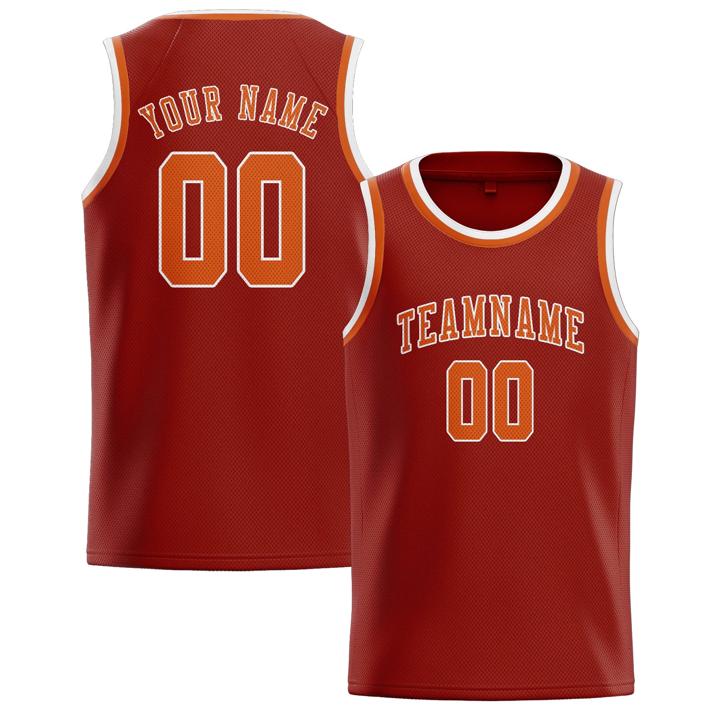 Benutzerdefiniertes Professionelles Korallenrot Orange Basketballtrikot